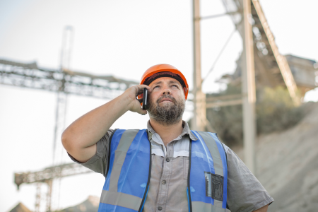 Tradie on phone call