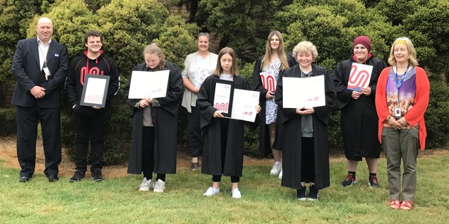 South West TAFE's VCAL Senior Hamilton campus class graduating